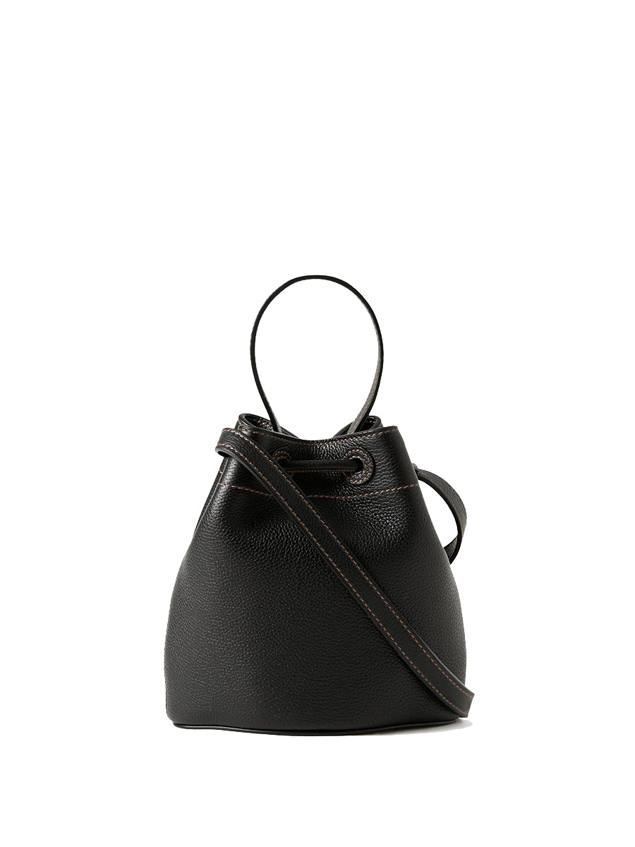 Mini Tb Bucket Bag In Black