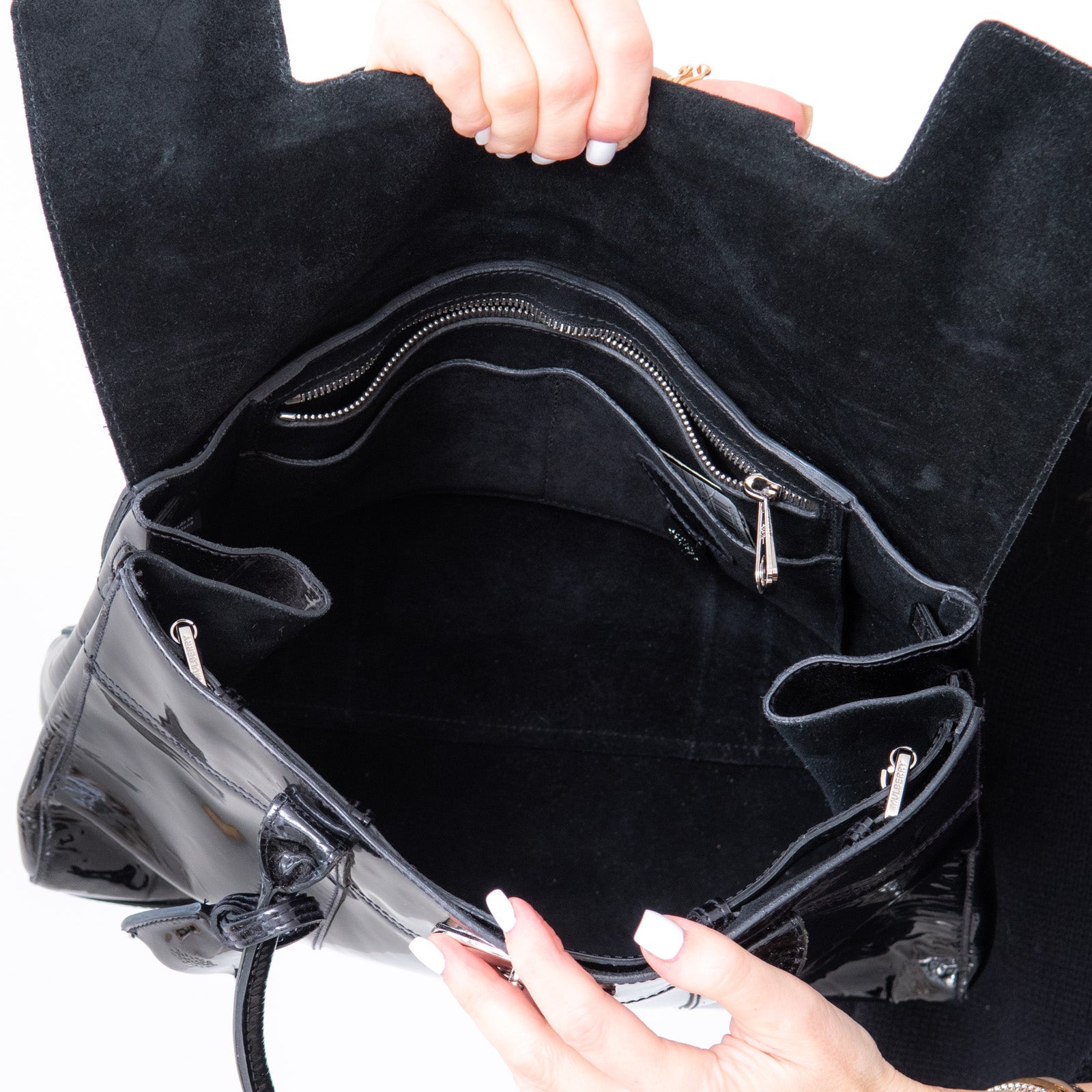 Mulberry Black Patent Bayswater Bag